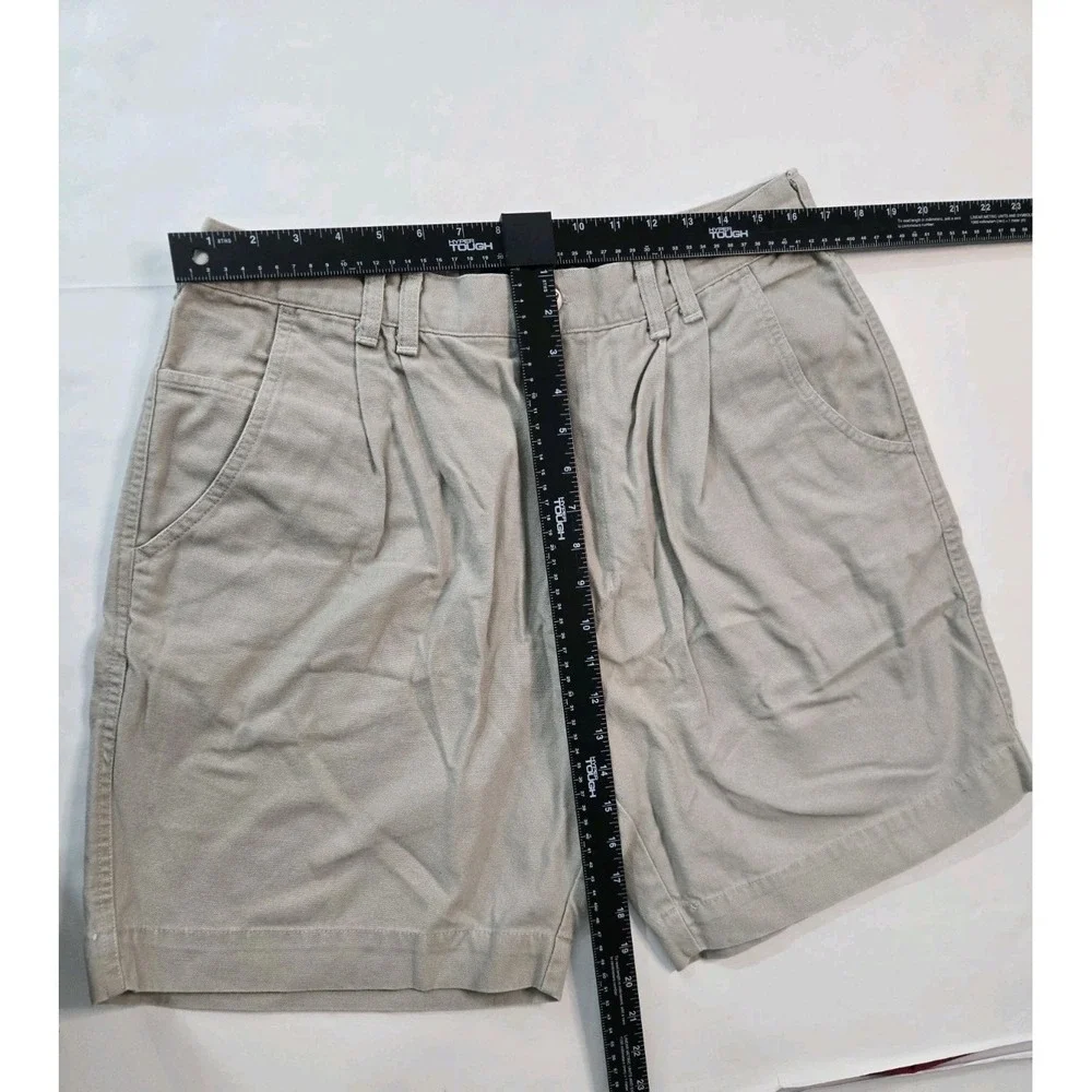 Vintage Big Dogs Chino Shorts Mens 36‎ Khaki Tan Pleated Cotton Canvas...